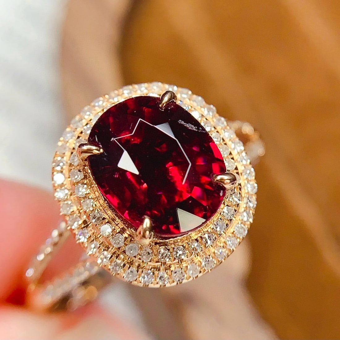 14k Gold 2.2 Ct Natural Tourmaline & Diamond Ring - 2