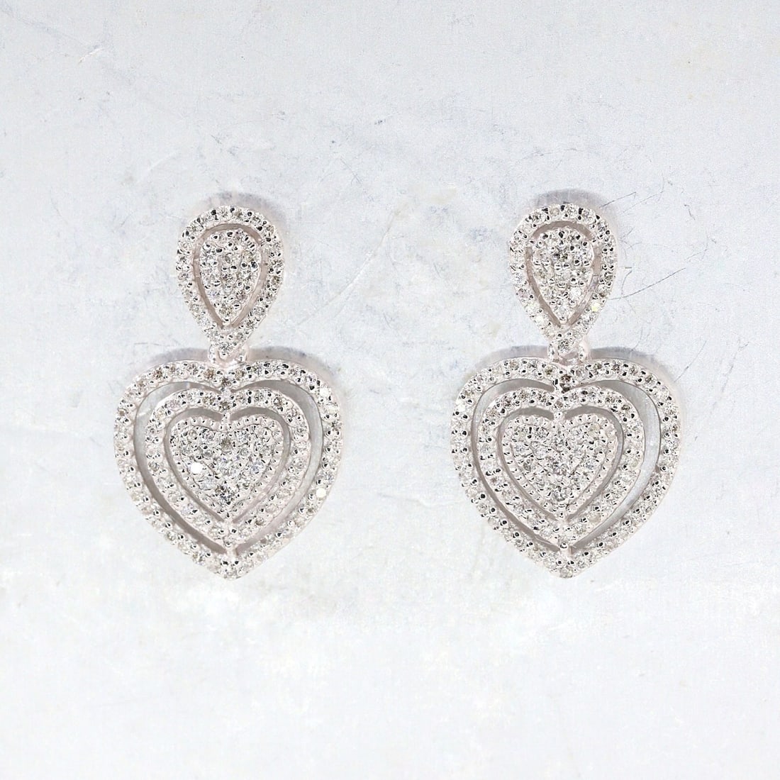 14k Gold 0.50 Ct Natural H Diamond Earrings - 4