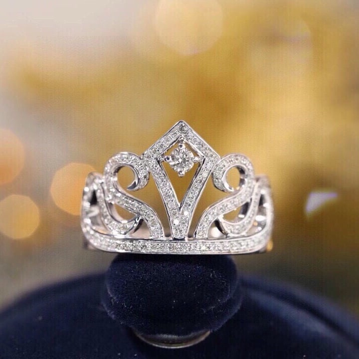 14k Gold 0.35 Ct Natural H Diamond Ring: Ref:231059215 // gold content:14k gold // ring size:7. 25us // // main gemstone:diamond // shape:round // carat weight:0. 35ct // clarity grade:vs-si // color:h // treatment:natural // cut grade:g //