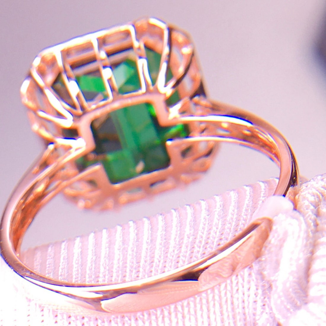 14k Gold 8.9 Ct Natural Tourmaline & Diamond Ring - 7