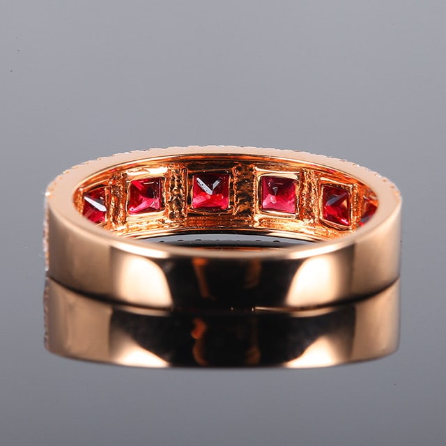 14k Gold 1.46 Ctw Vivid Red Natural Ruby & Diamond Ring - 4
