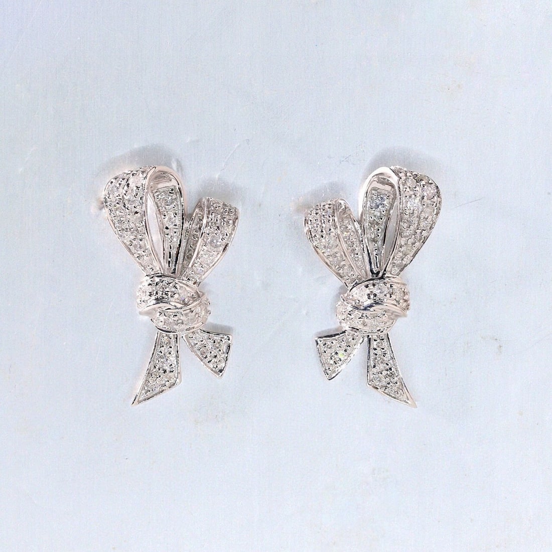 14k Gold 0.52 Ct Natural H Diamond Earrings - 2