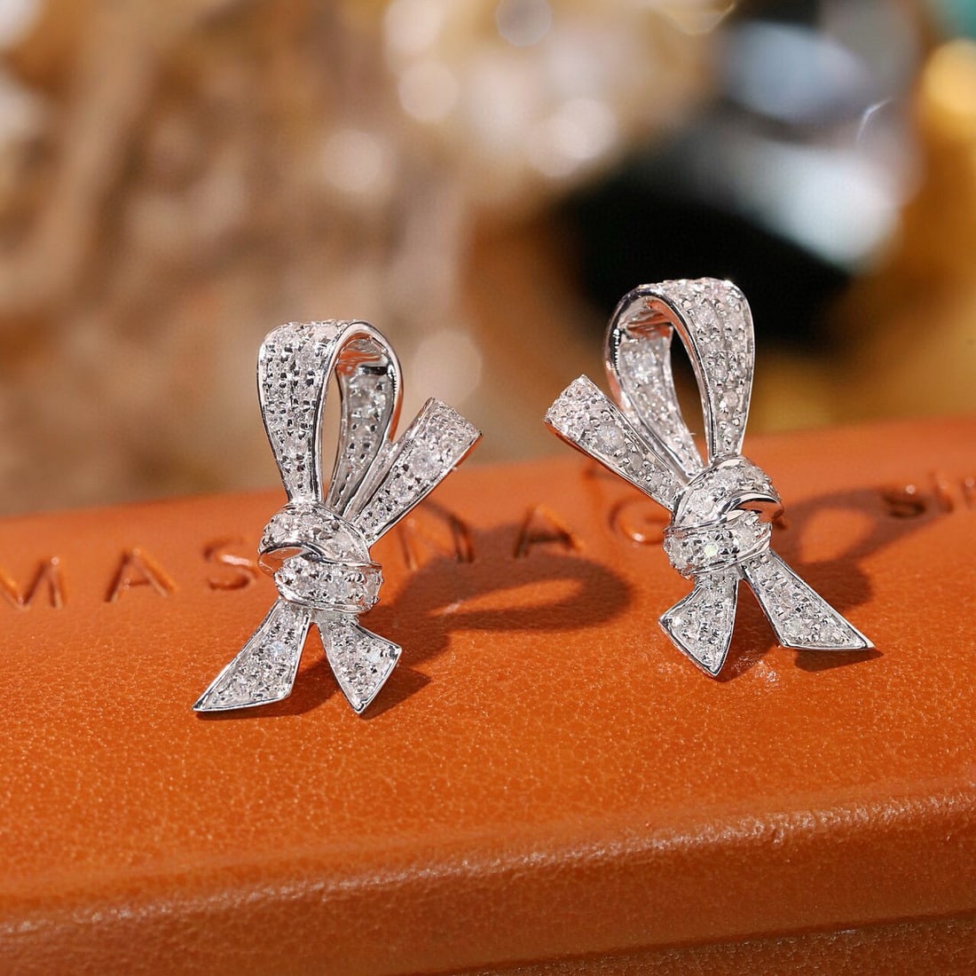 14k Gold 0.52 Ct Natural H Diamond Earrings - 3