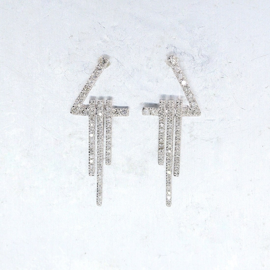 14k Gold 0.3 Ct Natural H Diamond Earrings - 5