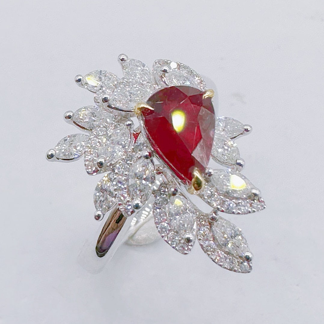 14k Gold 2.06 Ctw Natural Ruby & Diamond Ring - 2