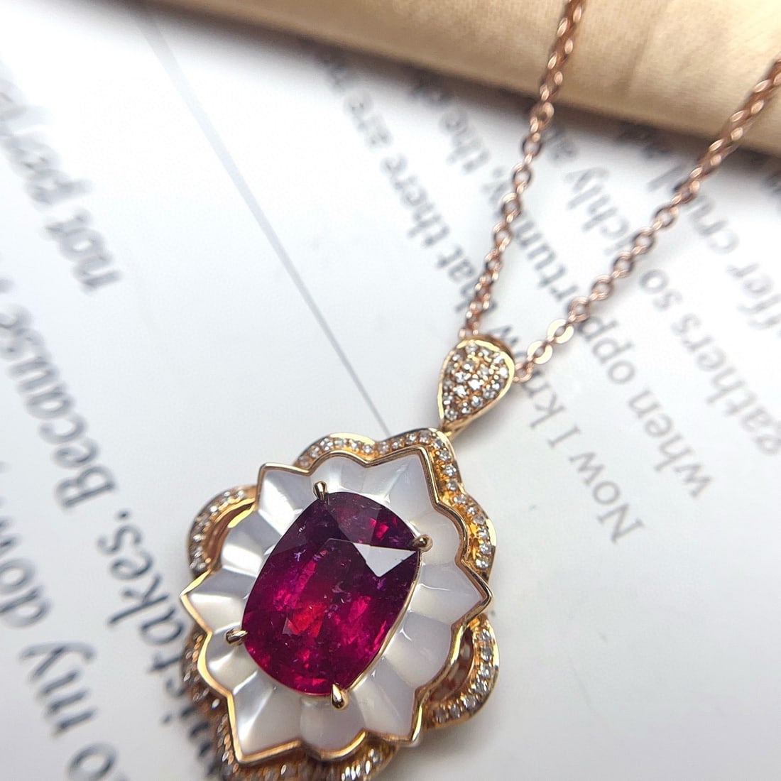 14k Gold 3.35 Ct Natural Tourmaline & Diamond Ring/pendant( Without Chain ) - 7