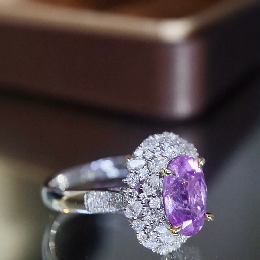 14k Gold 3.78 Ctw Natural Sapphire & Diamond Ring - 2