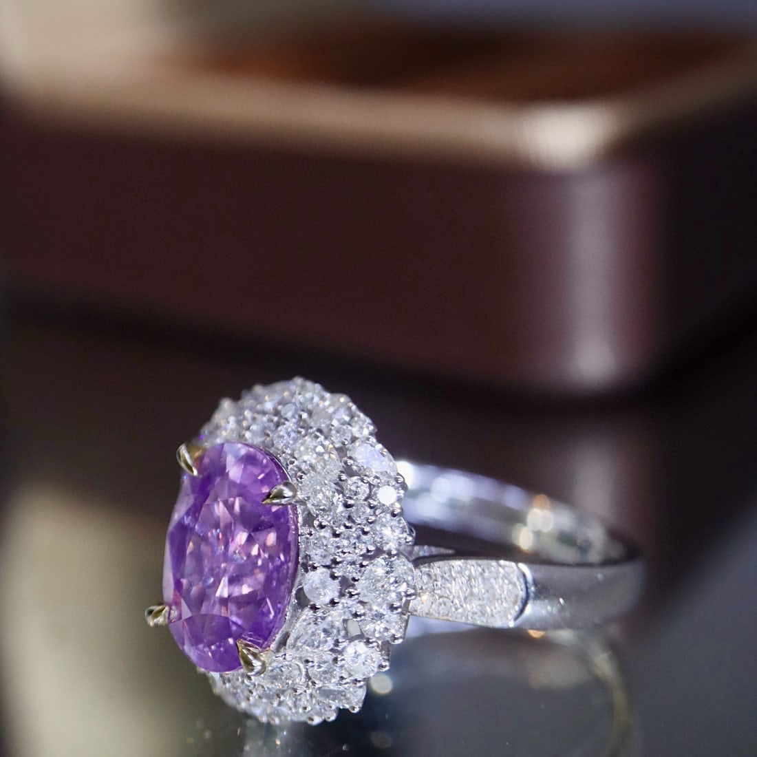 14k Gold 3.78 Ctw Natural Sapphire & Diamond Ring - 3
