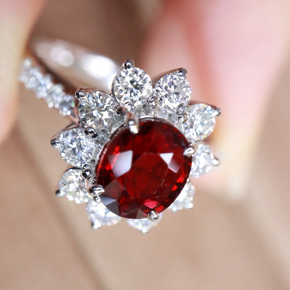 14k Gold 1.66 Ctw Natural Ruby & Diamond Ring - 2