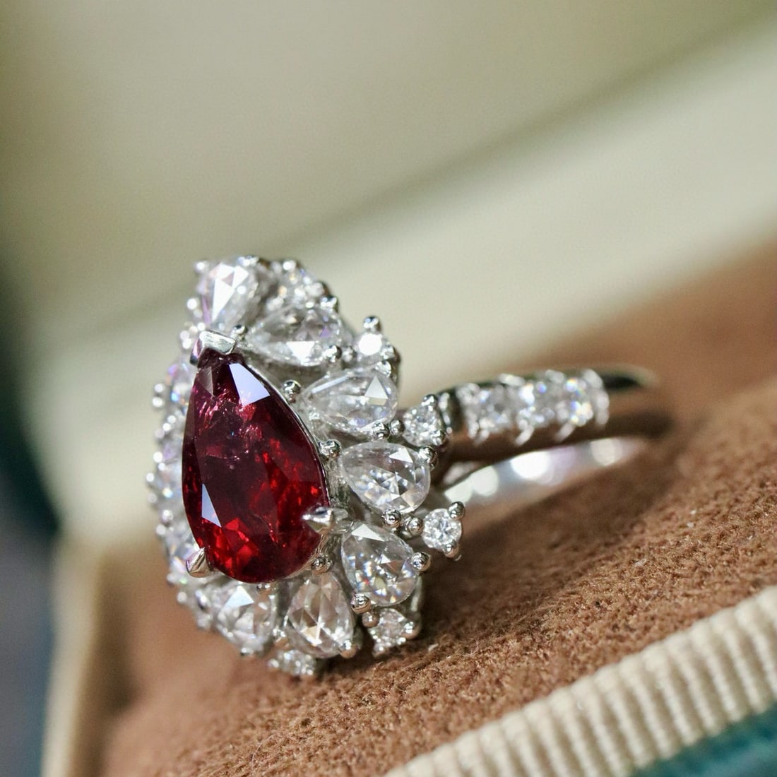 14k Gold 2.09 Ctw Natural Ruby & Diamond Ring/pendant( Without Chain ) - 3