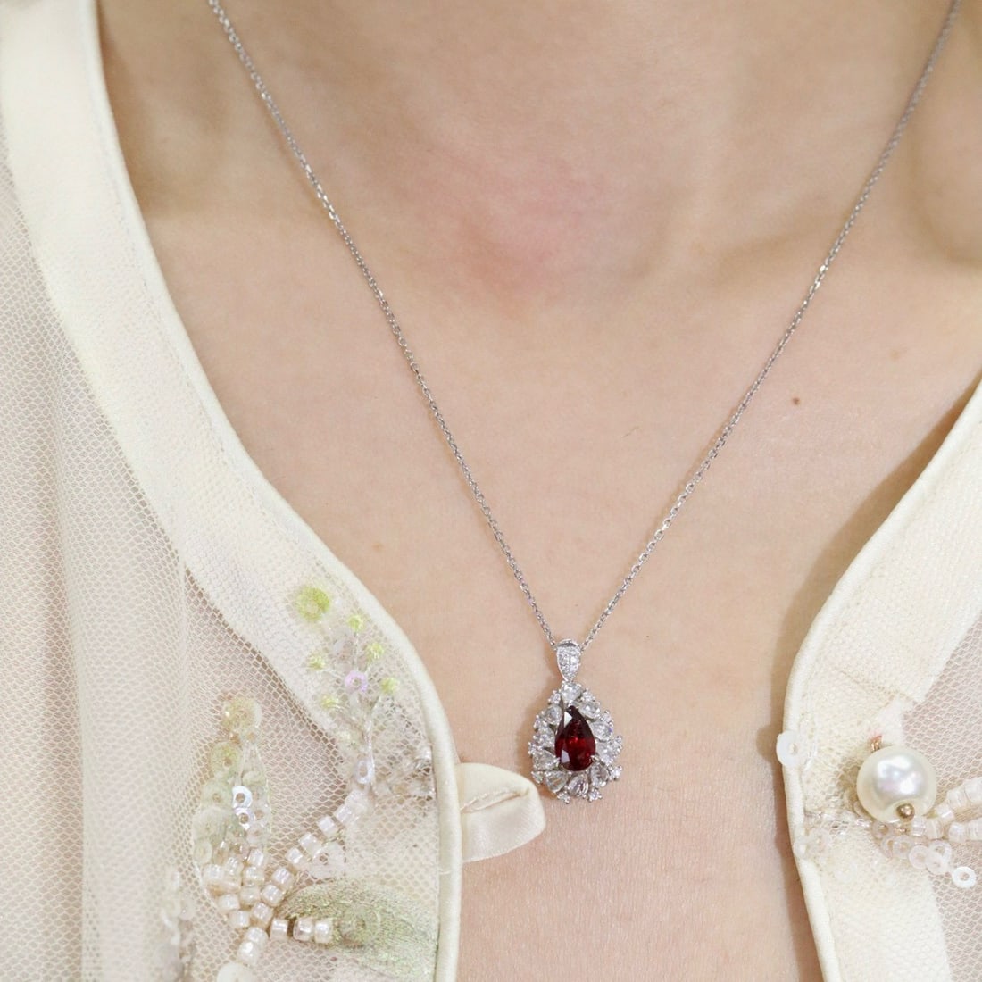 14k Gold 2.09 Ctw Natural Ruby & Diamond Ring/pendant( Without Chain ) - 6