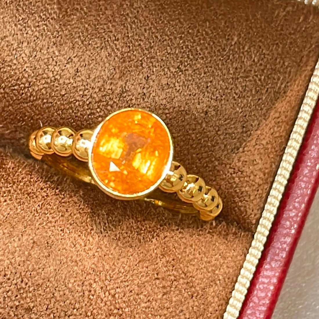 14k Gold 2.18 Ct Natural Spessartine Ring - 3