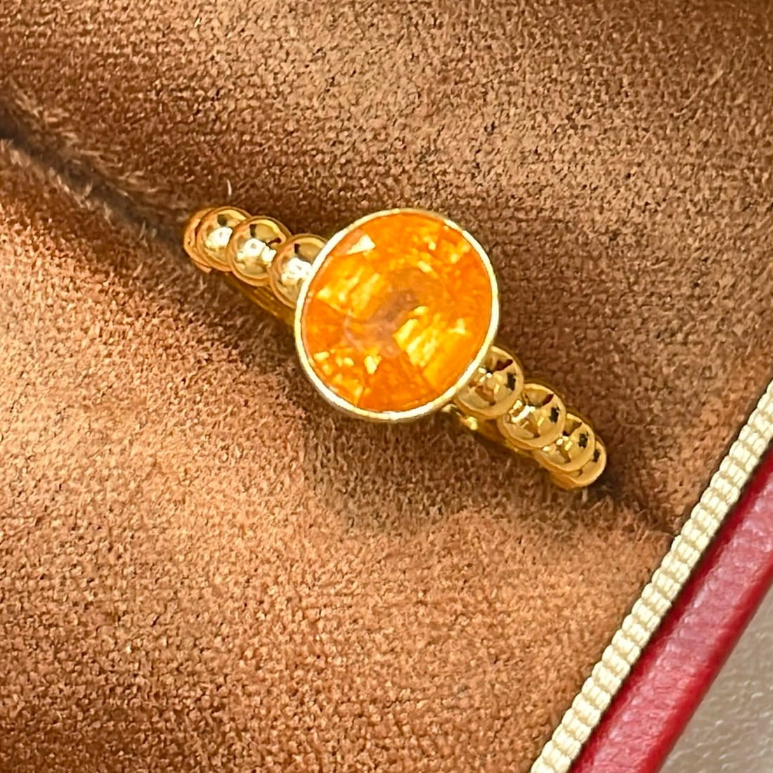 14k Gold 2.18 Ct Natural Spessartine Ring - 4