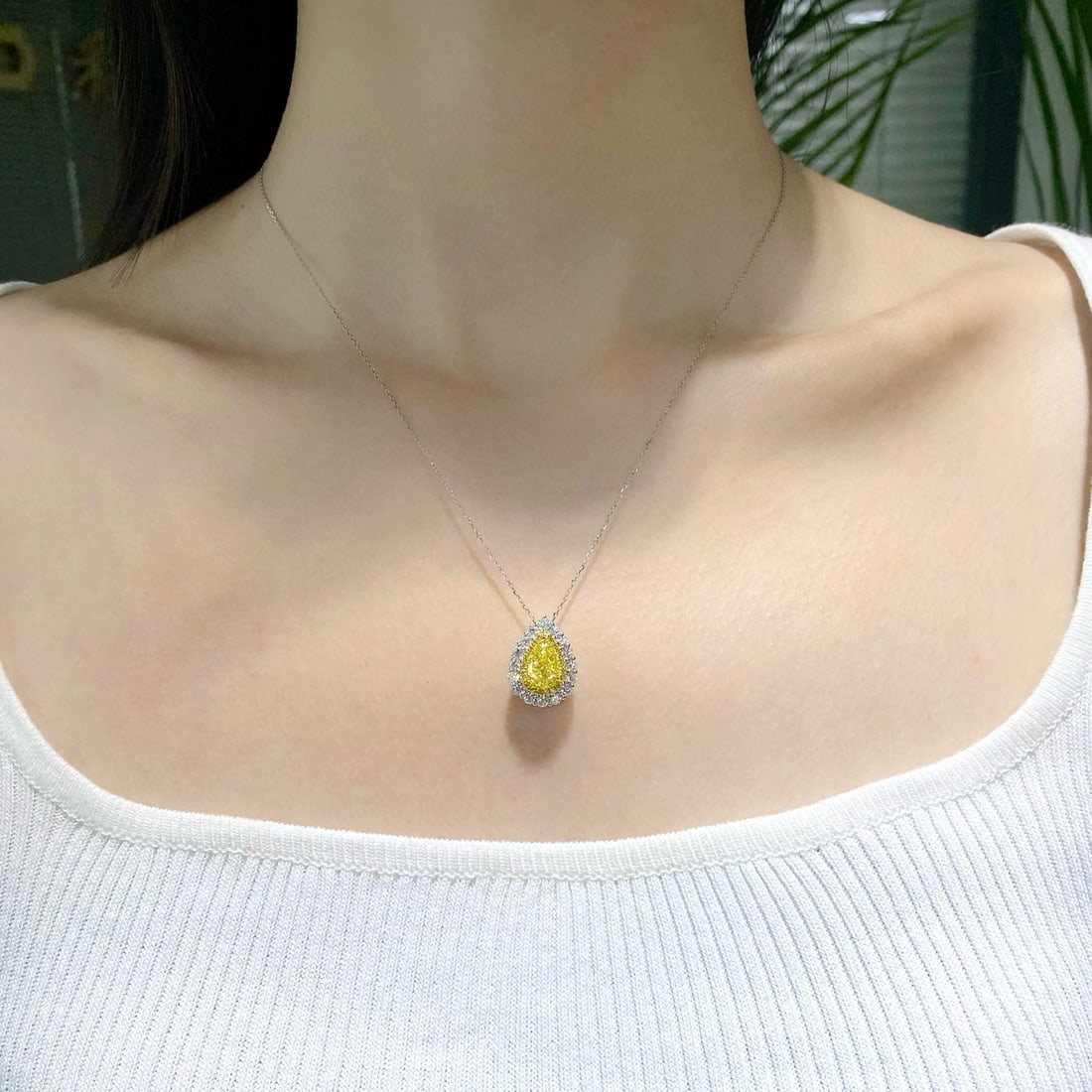 Gia Certified 14k Gold 2.53 Ctw Natural Yellow Diamond & Diamond Ring/pendant( Without Chain ) - 3