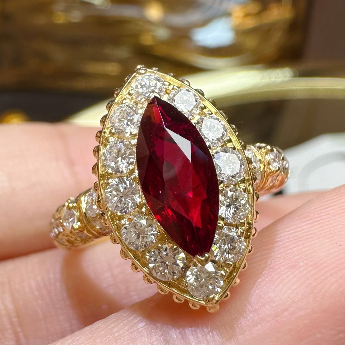 14k Gold 1.89 Ctw Natural Ruby & Diamond Ring - 2