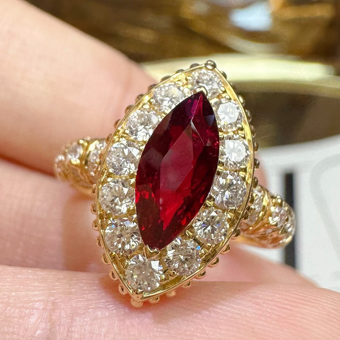14k Gold 1.89 Ctw Natural Ruby & Diamond Ring - 3