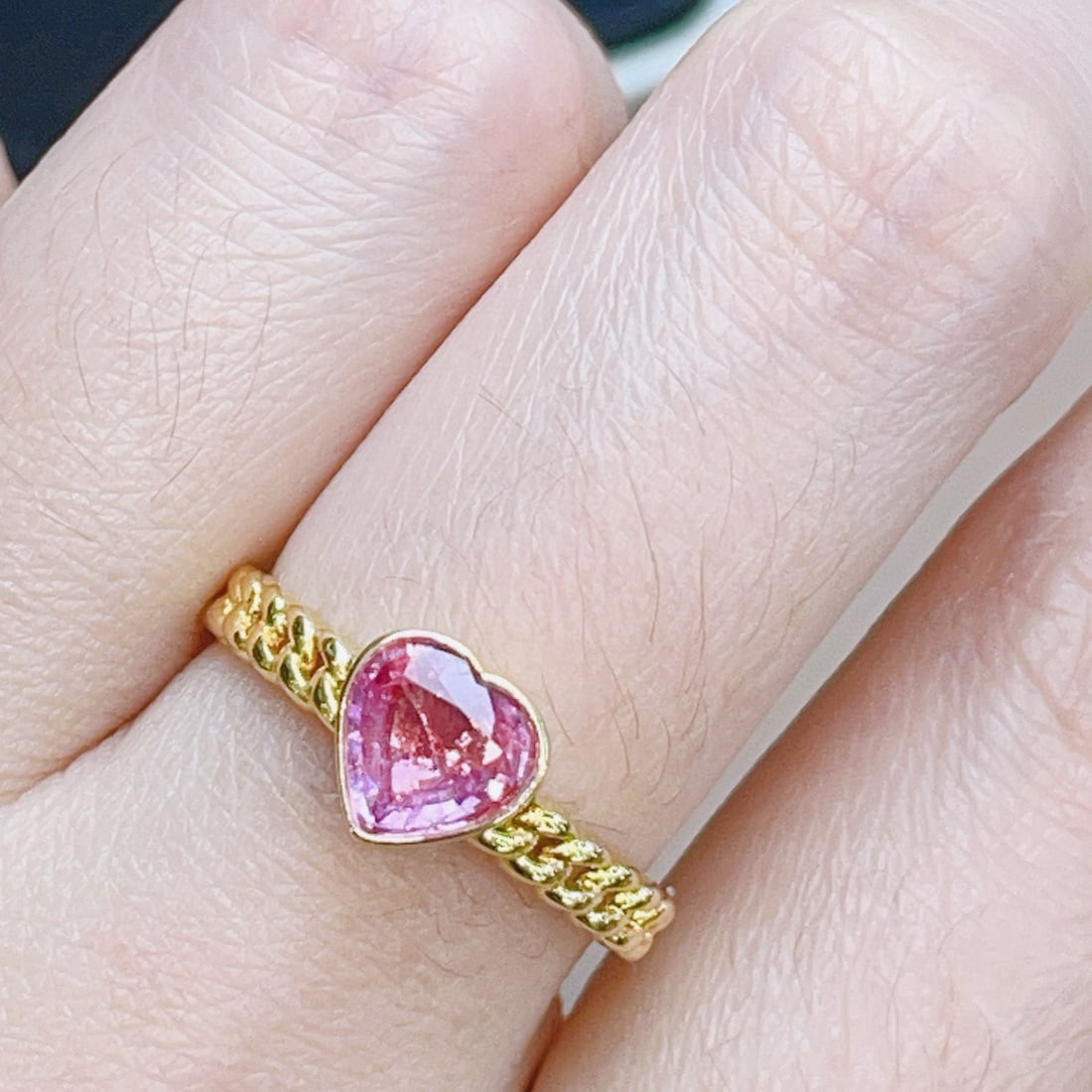 14k Gold 1.2 Ct Natural Sapphire Ring - 4