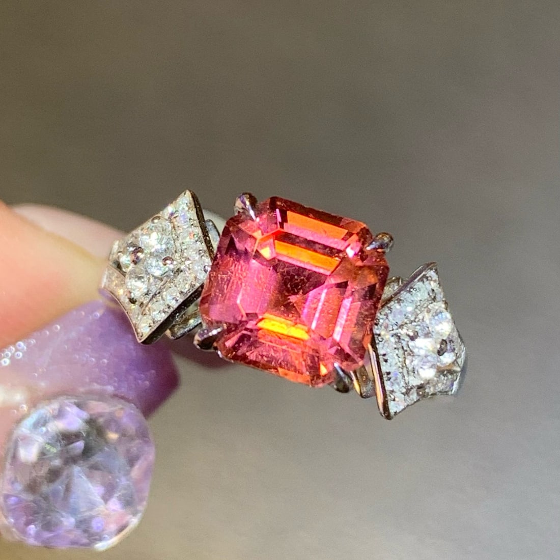 14k Gold 2.67 Ctw Natural Tourmaline & Diamond Ring - 2