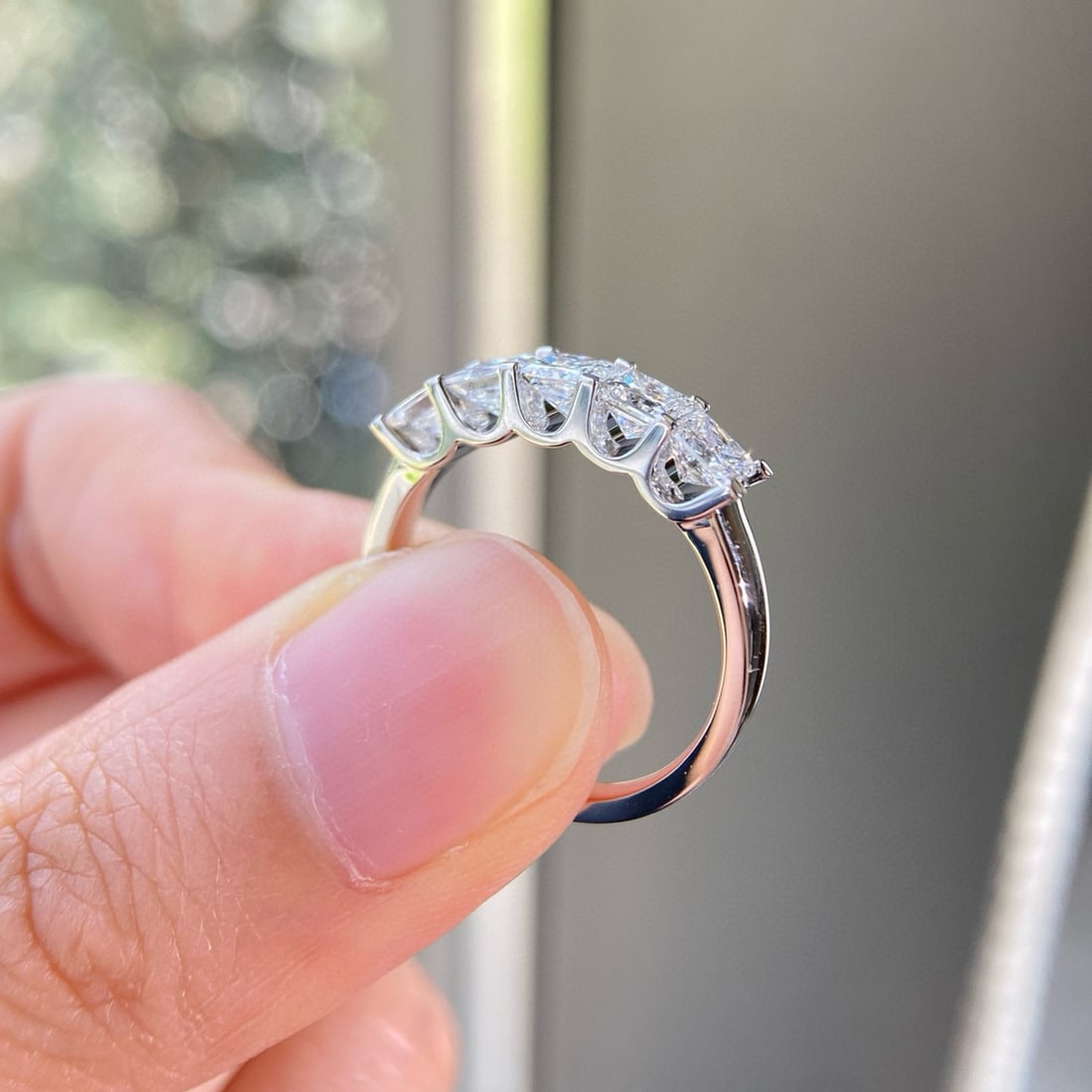 Gia Certified 14k Gold 1.51 Ct Natural E-f Vs1 Princess Diamond Ring - 2