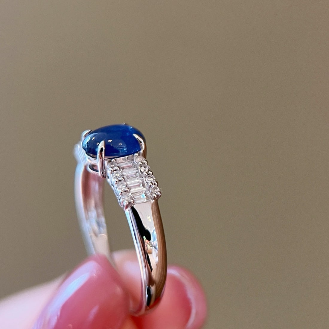 14k Gold 1.35 Ctw Natural Sapphire & Diamond Ring - 2