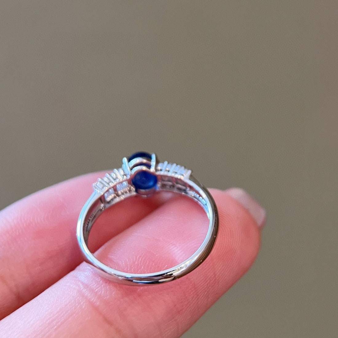 14k Gold 1.35 Ctw Natural Sapphire & Diamond Ring - 6
