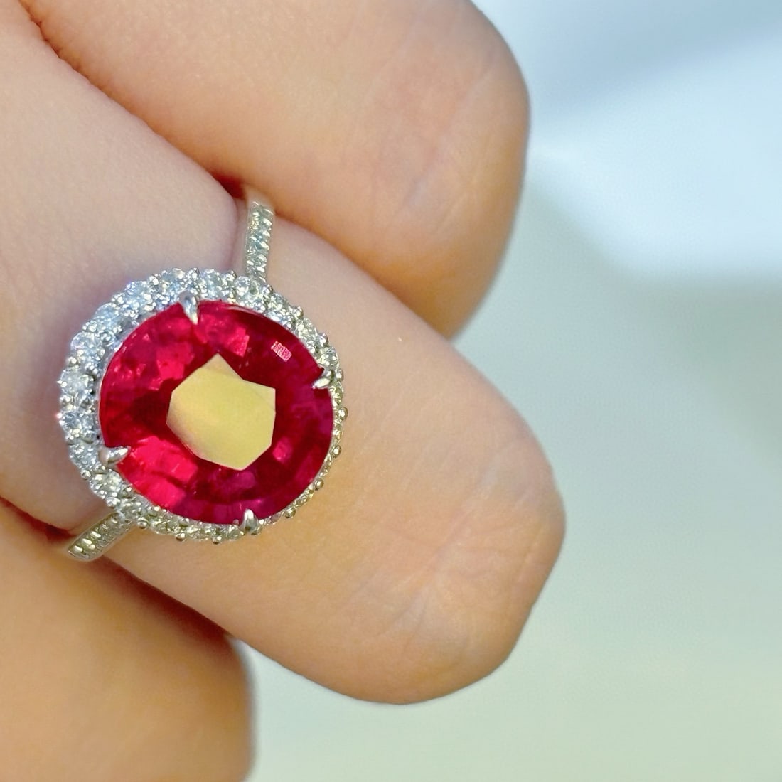 14k Gold 3.49 Ct Natural Tourmaline & Diamond Ring - 3