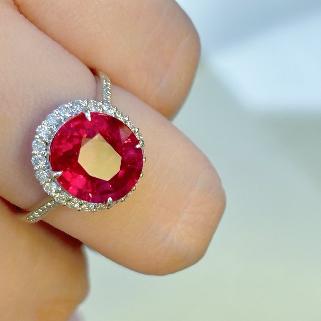 14k Gold 3.49 Ct Natural Tourmaline & Diamond Ring - 5