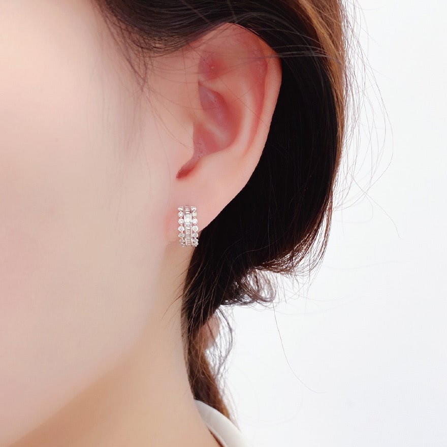 14k Gold 0.6 Ct Natural H Diamond Earrings - 2