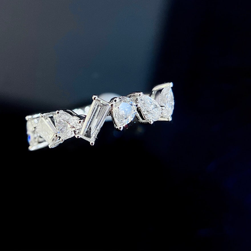 14k Gold 0.80 Ct Natural H Diamond Ring - 2