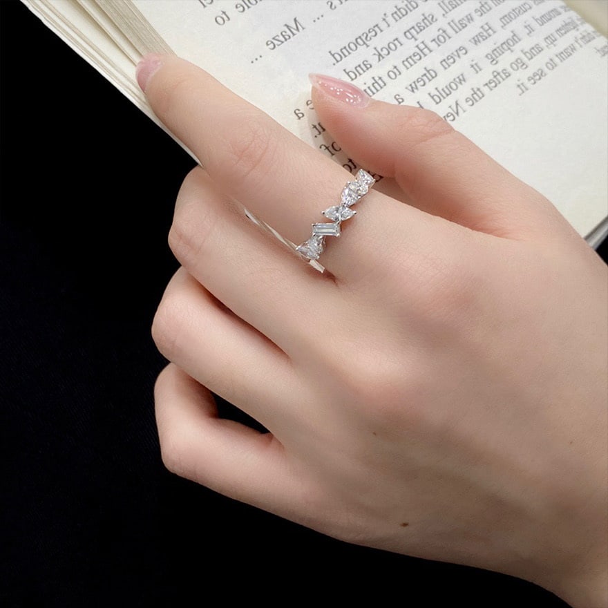 14k Gold 0.80 Ct Natural H Diamond Ring - 3