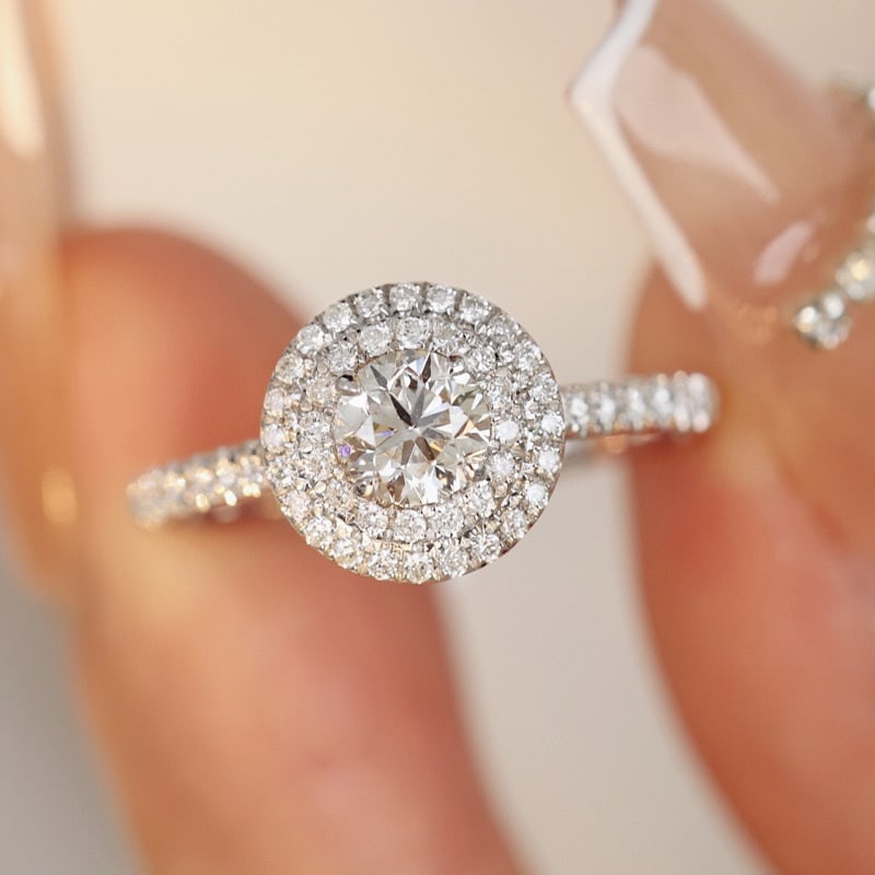 14k Gold 0.5 Ct Natural H Diamond Ring - 2