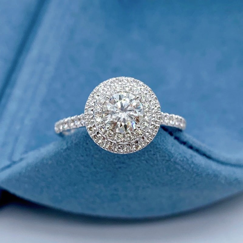 14k Gold 0.5 Ct Natural H Diamond Ring - 3