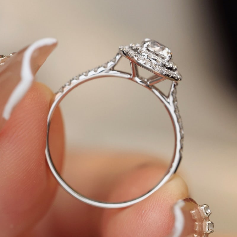14k Gold 0.5 Ct Natural H Diamond Ring - 6
