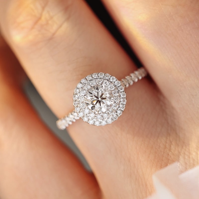 14k Gold 0.5 Ct Natural H Diamond Ring - 7
