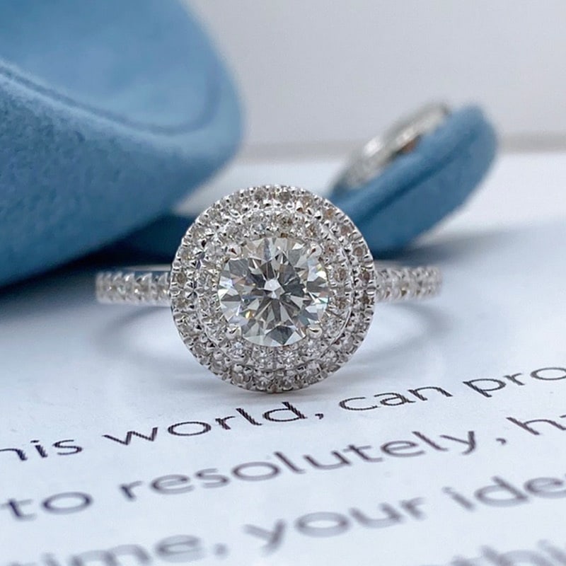 14k Gold 0.5 Ct Natural H Diamond Ring - 8