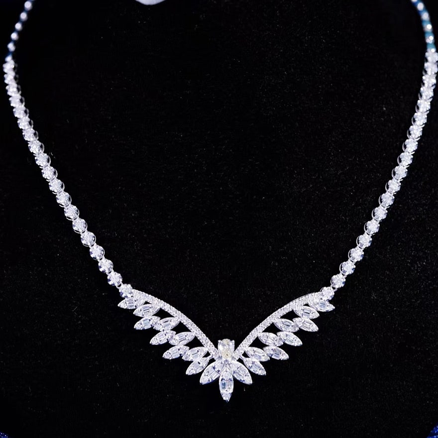14k Gold 1.2 Ct Natural H Diamond Necklace - 3