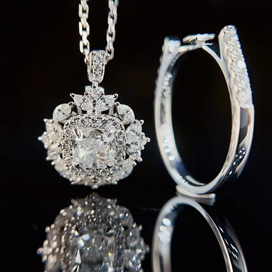 Gia Certified 14k Gold 1.75 Ctw Natural G Vs2 Cushion Diamond Ring/pendant( Without Chain ) - 4