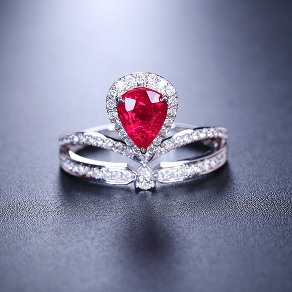 14k Gold 1.55 Ctw Natural Ruby & Diamond Ring (1 of 8)