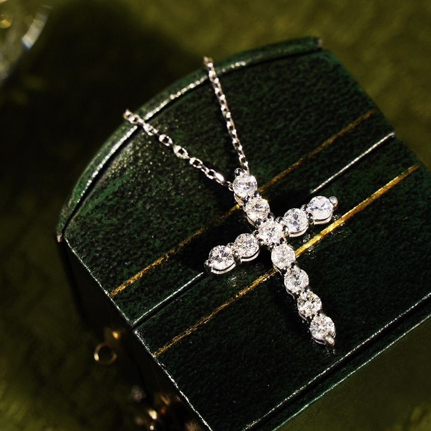 14k Gold 0.5 Ct Natural H Diamond Necklace - 4