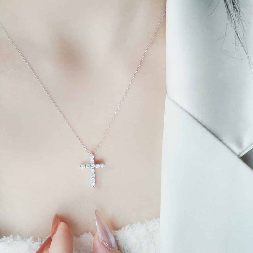 14k Gold 0.5 Ct Natural H Diamond Necklace - 5