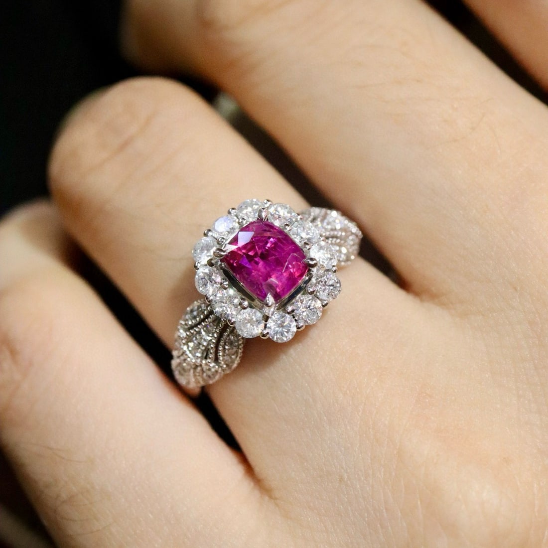 14k Gold 2.01 Ctw Natural Ruby & Diamond Ring - 4