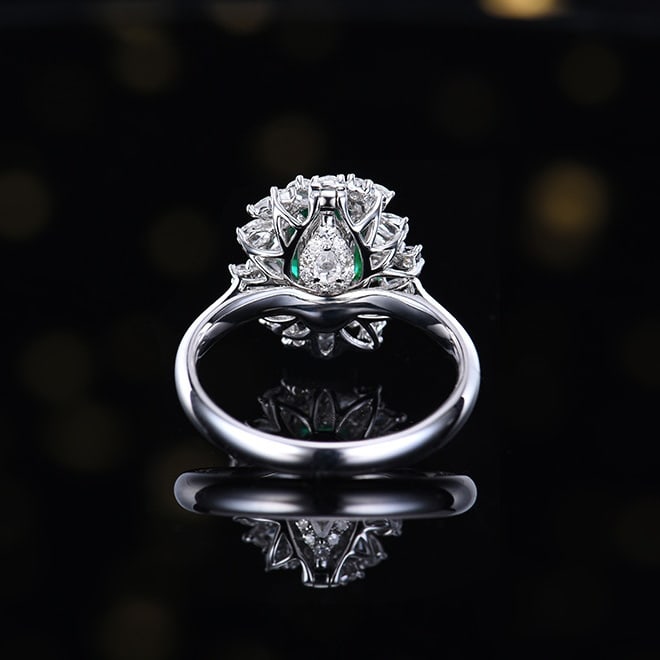 14k Gold 1.92 Ctw Vivid Green Natural Emerald & Diamond Ring/pendant( Without Chain ) - 5