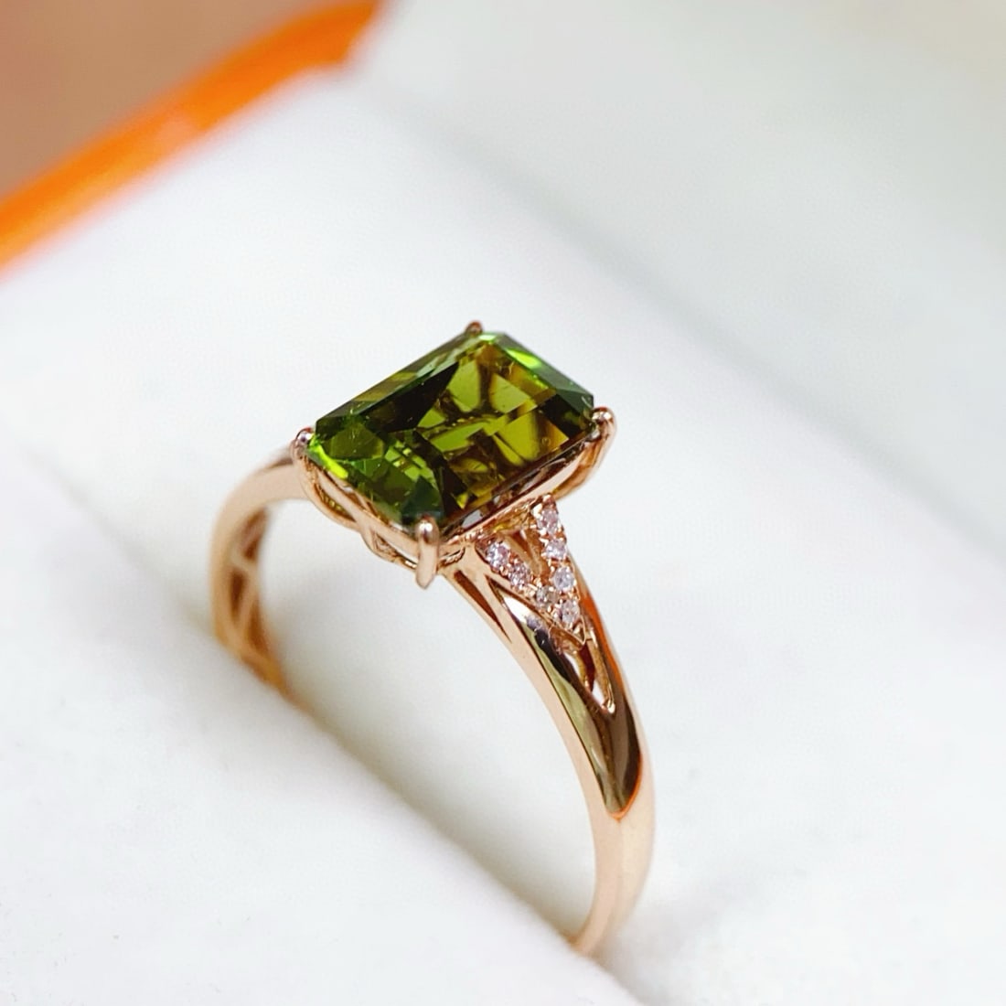 14k Gold 1.7 Ct Natural Tourmaline & Diamond Ring - 5
