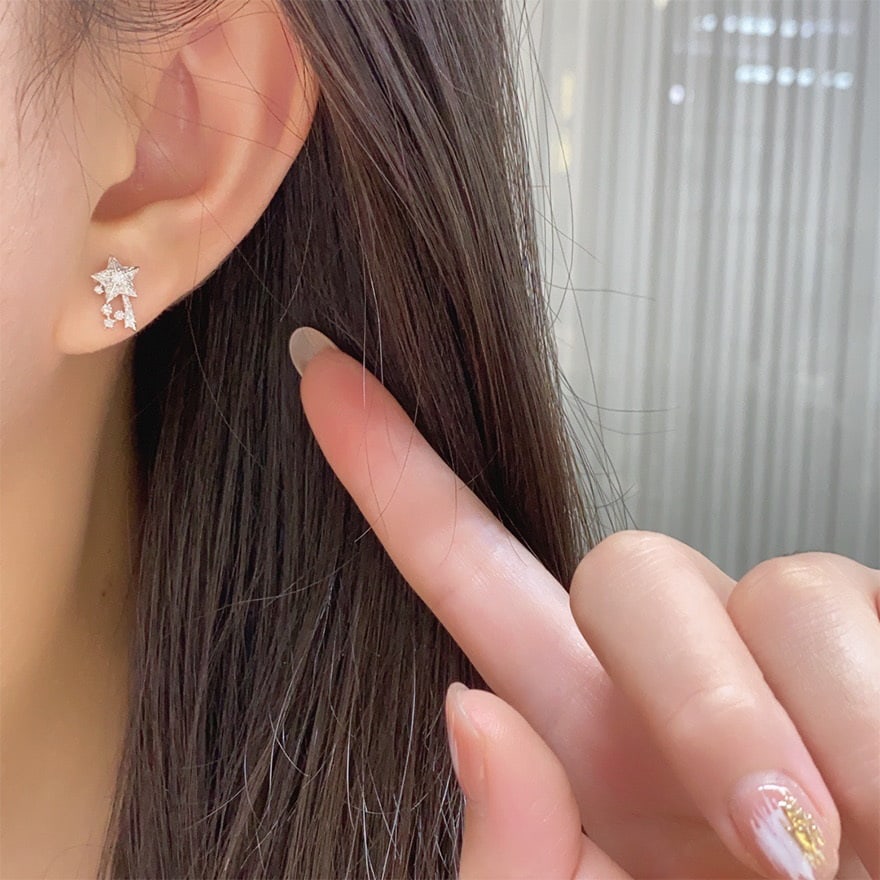 14k Gold 0.24 Ct Natural H Diamond Earrings - 7