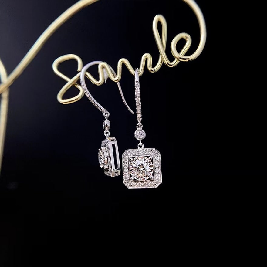 14k Gold 0.72 Ctw Natural H Diamond Earrings - 3