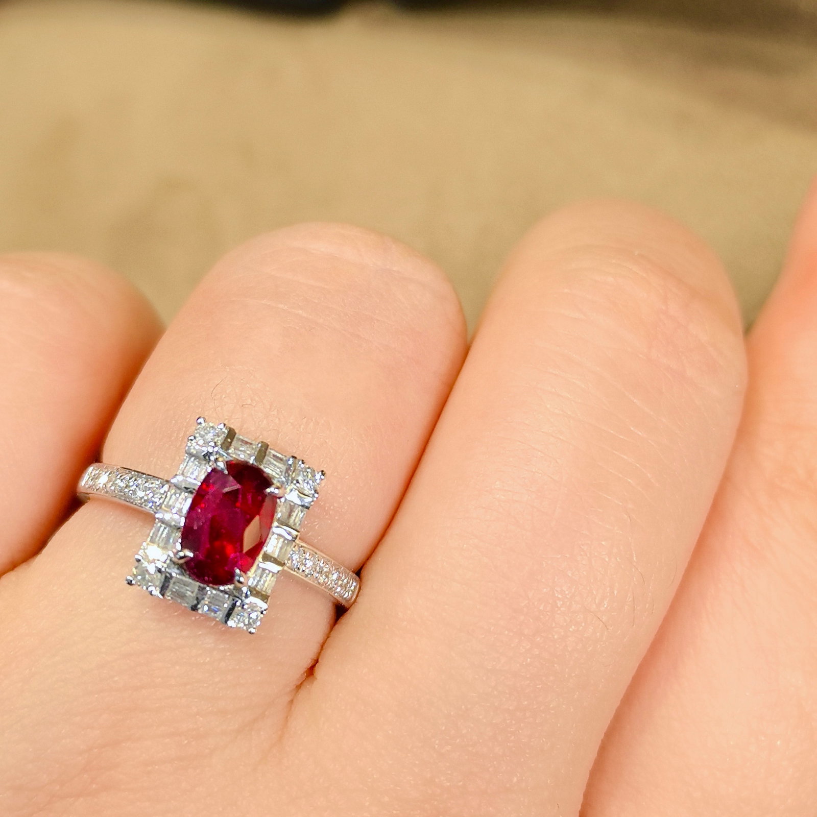 14k Gold 1.27 Ctw Natural Ruby & Diamond Ring - 6