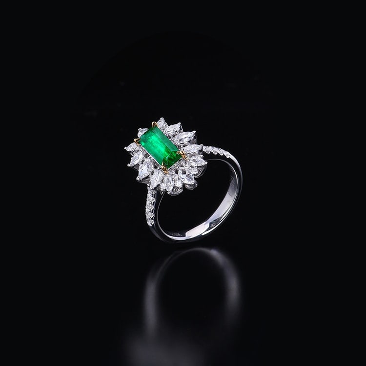 14k Gold 2.38 Ctw Vivid Green Natural Emerald & Diamond Ring/pendant( Without Chain ) - 4