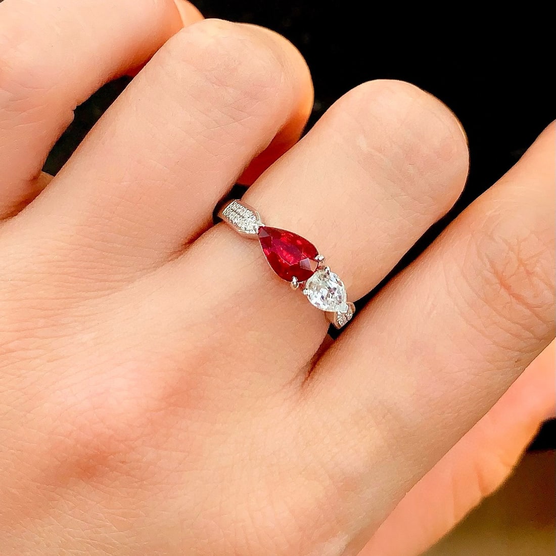 14k Gold 1.77 Ctw Natural Ruby & Sapphire Ring - 2