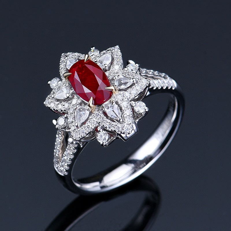 14k Gold 1.67 Ctw Natural Ruby & Diamond Ring/pendant( Without Chain ) - 3