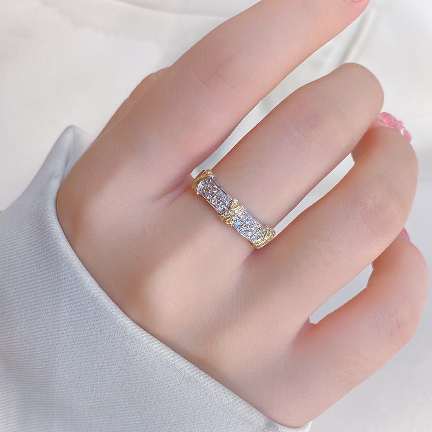 14k Gold 0.4 Ct Natural H Diamond Ring - 9